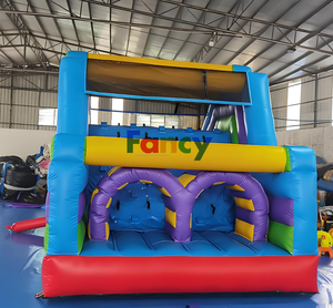 Juego emocionante Juego de obstáculos giratorios inflables, poste de obstáculos inflable, campo de obstáculos inflable para niños pequeños en venta - Product Image 2