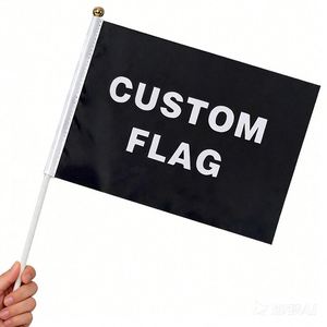 Factory Wholesale 100% Polyester Digital Printing Eco-Friendly Custom Hand <b>Flags</b> Banners Rectangle Shape Good Quality Different - Product Image 1