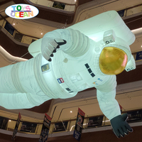 Grand modèle d'astronaute gonflable blanc personnalisé pour magasin