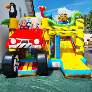 Château gonflable de safari pour enfants, qualité professionnelle, avec toboggan - Product Image 3