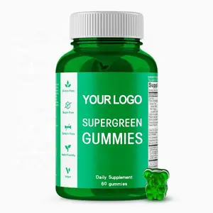 OEM/ODM üretici Supergreens Gummies Vegan gıda vitamini kilo kaybı detoks süper yeşiller Gummies