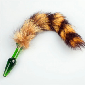 صندوق مخصص مجاني - سعر جيد لألعاب جنسية صينية من الكريستال الزجاجي الوردي اللطيف مع ذيل قطة أو ثعلب للاستخدام الشرجي - Product Image 2