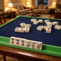 Table de Mahjong Pliante Personnalisable pour les Voyages, Utilisation Intérieure/Extérieure, Cadeau d'Affaires et Divertissement pour les Rassemblements Sociaux