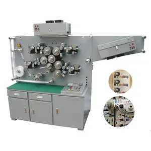 Machine d'impression d'étiquettes rotatives/Imprimante à bande rotative haute vitesse double face cinq couleurs pour bande élastique, ruban de satin