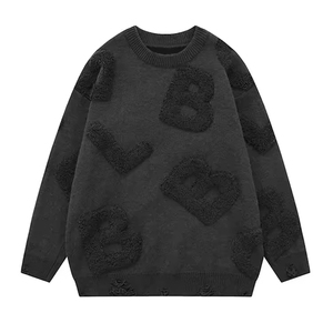 Maglione da Uomo con Collo Tondo e Maniche Lunghe, Logo Personalizzato, in <span class=keywords><strong>Poliestere</strong></span> con Ricamo 3D, Maglioni Lavorati a Maglia per Uomo - Product Image 4