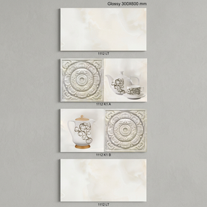 เครื่องเคลือบดินเผาสุดหรูดีไซน์ห้องน้ำดิจิตอล300X600มม. 30x60ซม. 12X24แผ่นกระเบื้องผนังด้านในแบบด้านน้ำตาล - Product Image 4