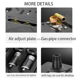 Fornello a <span class=keywords><strong>Gas</strong></span> con Accensione Automatica, Doppio Bruciatore a Infrarossi ad Alta Temperatura con Timer Integrato - Product Image 6