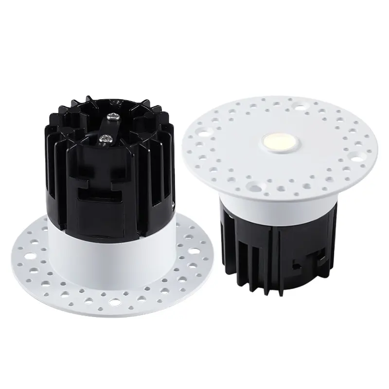 Minimalismo interior Trimless LED Downlight Luz de techo integrada Foco decorativo moderno Apertura pequeña Iluminación de punto grande