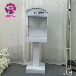 Décoration de mariage en forme de cabine <span class=keywords><strong>téléphonique</strong></span> londonienne, stand photo moderne avec éclairage LED - Product Image 4