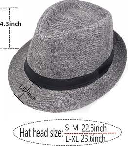 Casquettes jazz de style britannique Retro Bowler Panama Men <span class=keywords><strong>Manhattan</strong></span> Jazz Cap - Product Image 2