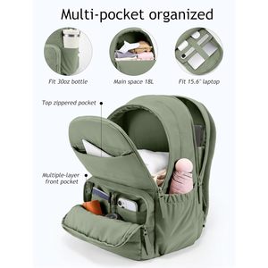 Mochila de Viaje Uselike para Portátil de 15.6 Pulgadas, Resistente al Agua, Acolchada, para la Universidad, para Mujer, Mochila de Trabajo con Forro de Poliéster, 27L - Product Image 5