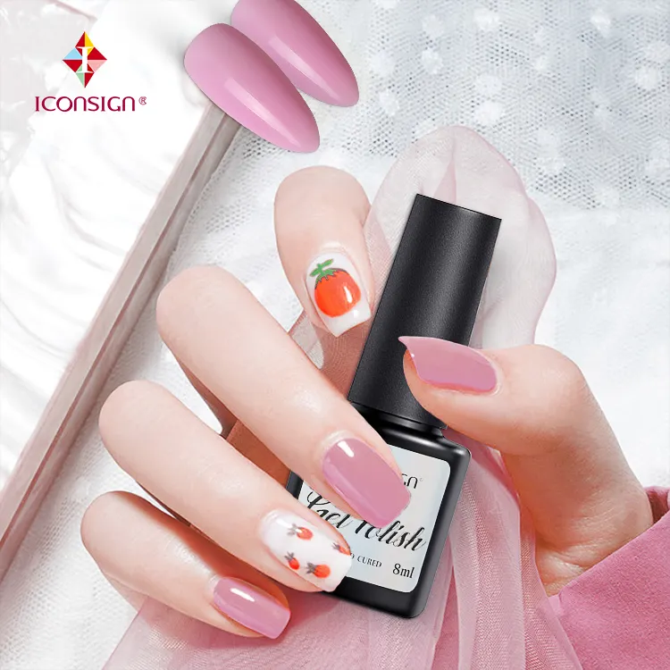 Iconsign Long Lasting Quick Dry Acceptable Private Label Customized Odorless Acrylic Liquid Sweet Color Nail Polish OEM