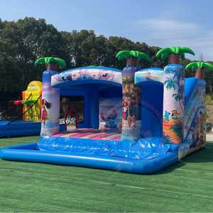 Combo de piscina hinchable gigante Moana <span class=keywords><strong>Casa</strong></span> de rebote comercial PVC gorila duradero personalizado patio de recreo al aire libre niños adultos - Product Image 2