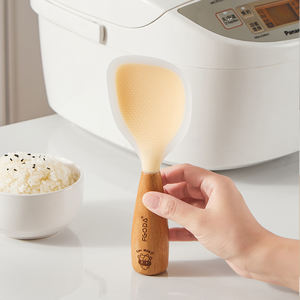 Atacado Non-Stick Silicone Cozinha Cozinhando Colheres De Arroz Utensílios De Restaurante De Borracha De Alta Classificação Para Uso De Cozinha Doméstica Amostra Grátis - Product Image 4