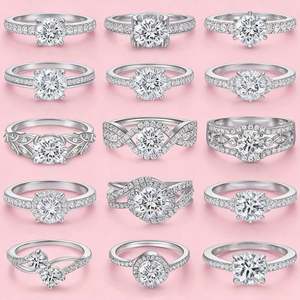 Anillo de Compromiso de Plata de Ley 925, Joyería para Parejas, Anillo de Promesa de Boda, Anillos Finos de Lujo para Mujer - Product Image 2