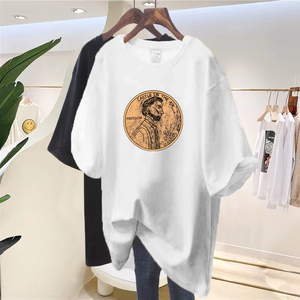 <span class=keywords><strong>T</strong></span>-shirts pour femmes en <span class=keywords><strong>coton</strong></span> 100% surdimensionnés, tendance, imprimés sur mesure, <span class=keywords><strong>t</strong></span>-shirts bon marché, <span class=keywords><strong>t</strong></span>-shirts de créateurs originaux pour femmes, vente chaude - Product Image 3