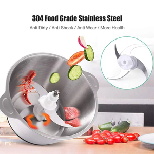 Hachoir à viande électrique domestique mini en acier inoxydable 2L 3L, le meilleur pour la cuisine, prix usine, vente chaude - Product Image 4