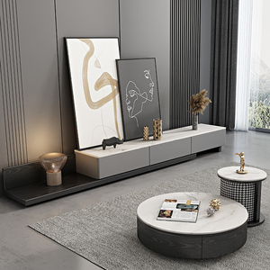 Mueble de TV de Lujo Nórdico, Mueble de TV <span class=keywords><strong>Extensible</strong></span> y Ampliable, Mueble de TV Moderno y Sencillo de Madera Maciza <span class=keywords><strong>Extensible</strong></span> - Product Image 1