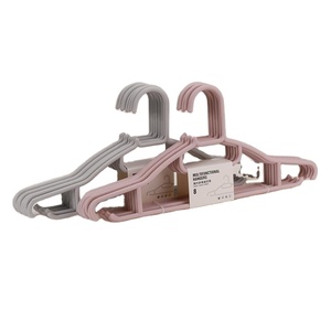 8 pièces/ensemble <span class=keywords><strong>pas</strong></span> <span class=keywords><strong>cher</strong></span> recycler utilisé en plastique cintre vêtements anti-dérapant étendoir pour enfants et adultes - Product Image 1