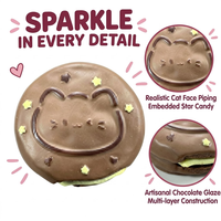 Jouet sensoriel anti-stress en forme de Dorayaki au chocolat, à remontée lente, taille deux mains, pour enfants de 3 ans et plus