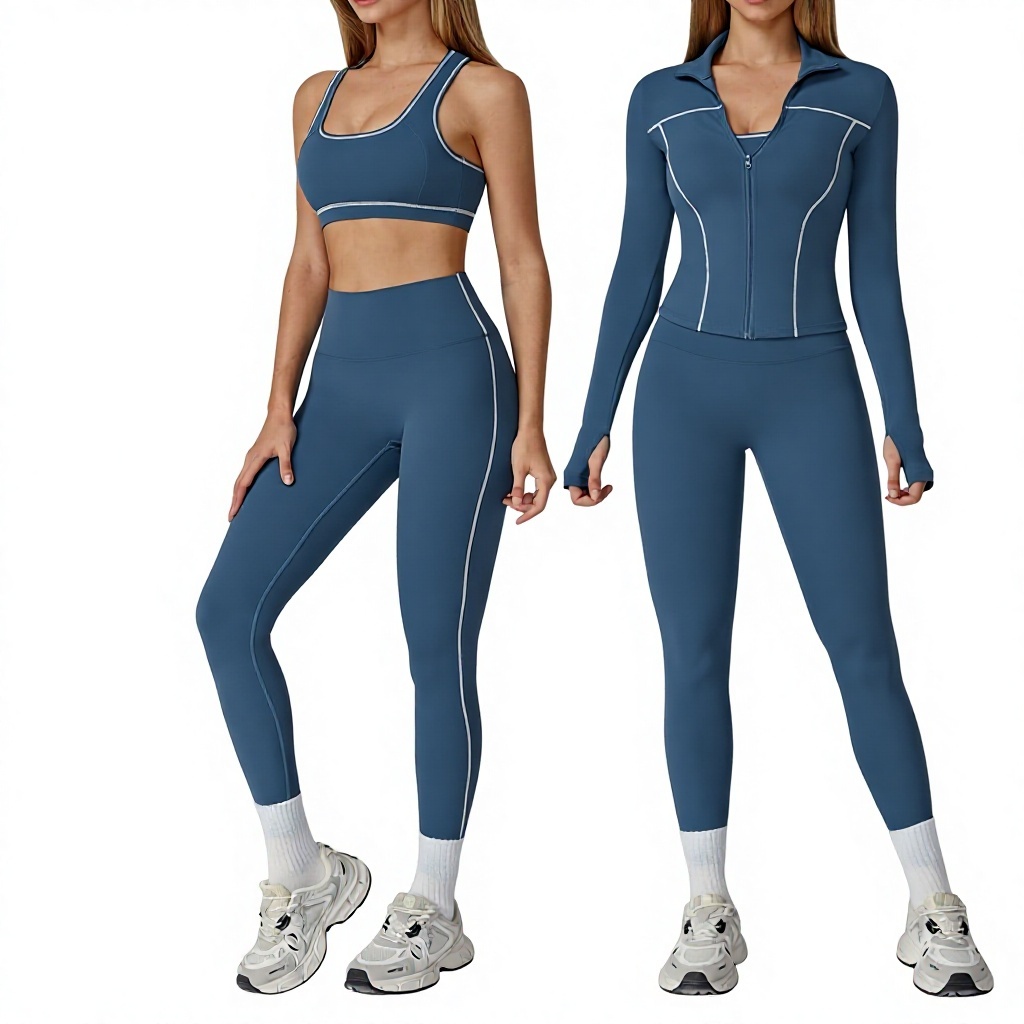 Contour Design European American Hot-Selling Solid Print Spandex/Nylon Breathable Quick Dry Elastic Waist High-Waisted Yoga
