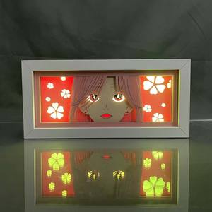 Boîte à lumière Anime <span class=keywords><strong>Nana</strong></span> Komatsu pour chambre d'enfant Décoration Manga Veilleuse LED Hachi Paper Cut Lightbox À côté de la lampe - Product Image 6