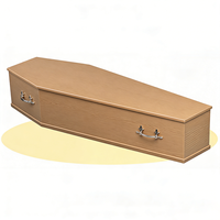 Cercueil en MDF plaqué, style européen, écologique, pour enterrement adulte en cimetière EC008