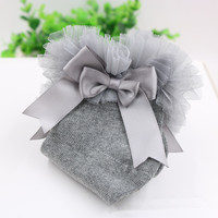 Chaussettes pour bébés filles avec nœud papillon, dentelle, volants, chaussettes en coton princesse avec rubans, multicolores, gris, rouge, noir, rose, blanc, chaussettes de princesse