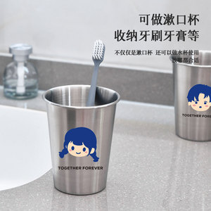 Vaso para cepillos de dientes de acero inoxidable, diseño redondo para parejas, uso doméstico - Product Image 3