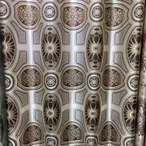 100% polyester jacquard silk satin upholstery cloth blackout curtain material rolls fabric