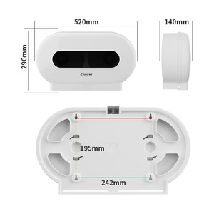 Fengjie Double Roll Toilet Paper <b>Holder</b> Wall Mounted No Drill Large Capacity Waterproof Bathroom Fixture - Product Image 2