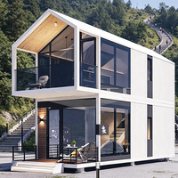 Villa traditionnelle de luxe, panneaux sandwich modulaires, maisons préfabriquées écologiques modernes dans la forêt