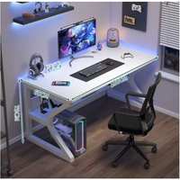 Bureau de jeu extensible en métal ergonomique avec chaise et design moderne