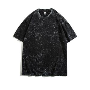 MT2693 Vendeur de vêtements Vente en gros T-shirts surdimensionnés en coton 230 g/m² personnalisés Impression à la cire Lavé T-shirts pour hommes et femmes - Product Image 2