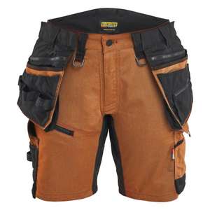 BLAKLADER - 717511494099C44 Pantalones cortos artesanos para mujer en dos sentidos elásticos Rust/Black - EAN 7330509957455 PANTALÓN DE TRABAJO PANTALONES CORTOS DE TRABAJO - Product Image 1