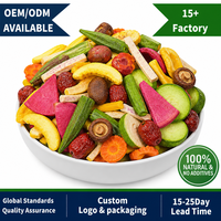 OEM Tropische Gemengde Gedroogde Fruit- en Groentenmix Gezonde Snack OEM Gebakken Fruitchips Gedroogd Fruit Gedroogde Groenten