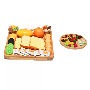 Planche à fromage carrée en bambou écologique Youlike avec couverts et plateau à fromage rond pour la cuisine - Product Image 4