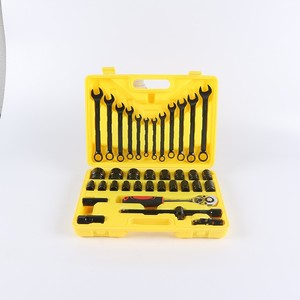 AUTO Juego de 32 piezas de vasos de impacto profundos de 1/2 pulgada, negros electroforéticos, de acero, para llave de impacto eléctrica con trinquete de 24T, en estuche amarillo - Product Image 6