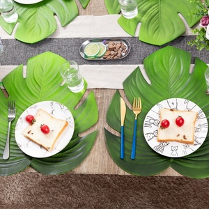 Mantel Individual de hoja de palma Artificial, antideslizante, impermeable, verde, EVA, para primavera - Product Image 5