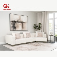 Sofá seccional modular de tres plazas Chesterfield de lujo moderno, juego de sofá de esquina de tela de alta calidad para sala de estar, apartamento, Hotel
