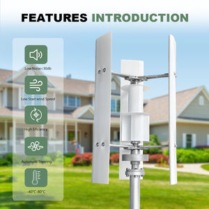 Sistema de Energía con Generador de Turbina Eólica Vertical para Generación de Energía, Turbina Eólica Doméstica de 1KW 12V 24V 48V - Product Image 3
