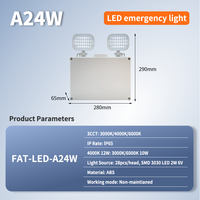 Lumière LED d'urgence rechargeable à double tête ignifuge IP65 avec auto-test 180 minutes pour couloir