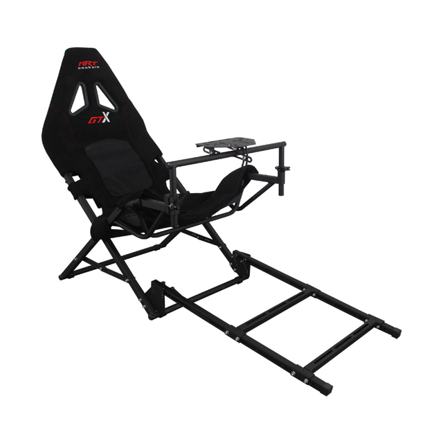 GTX Folding Racing Simulator Seat with Steering Wheel Bracket for Gamers Enhanced Comfort and Convenience