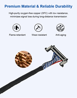 JAE FI-RE51Pin DB2.0 2x15P LG Dual-8 Twisted Pair Abgeschirmtes LVDS-Kabel für HD-TV-Monitor LCD-Display Bildschirmpanel