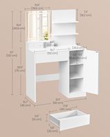 Coiffeuse personnalisée de luxe au design unique, table de maquillage en bois avec miroir, bureau de maquillage pour femmes