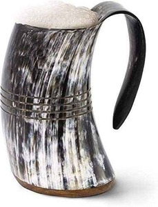 Viking spécial écologique corne de buffle naturelle Chope Style animal religieux Tasse à boire décorative Inde Vente! - Product Image 3