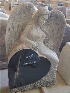 แกะสลักหินแกรนิตสีดำด้านด้วยเลเซอร์พร้อมแจกันสำหรับขายส่ง - Product Image 3