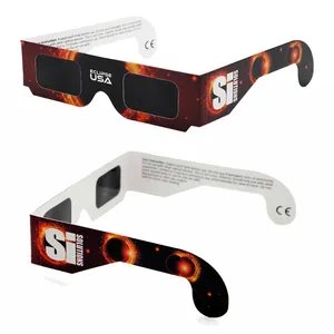 Factory Wholesale Cardboard Eclipse Viewing Glasses Customized Paper Solar Eclipse Glasses