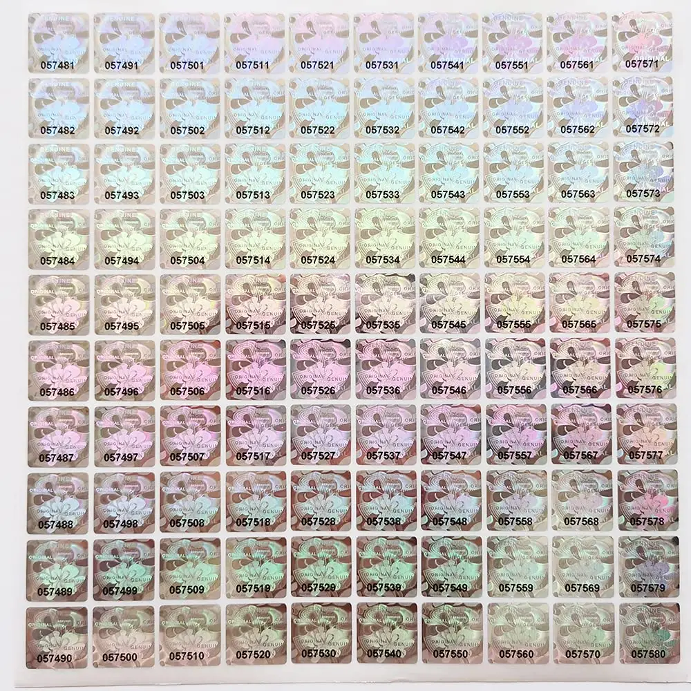 Special Offer Hot Stamping Foil Hologram Paper Label Paper Roll Sticker Sheets Kiss Cut Holographic Custom