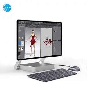 Komputer Desktop All-In-One 4K Tampilan Layar Sentuh 4 Core I5 I7 Monoblock Pc Oem Penjualan Laris LCD 32 Inci Dapat Disesuaikan 15 ~ 95 Derajat